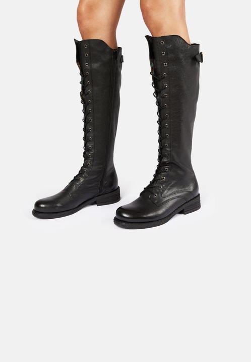 Produktbild Felmini Gredo A425, der hohe Biker-Schnürstiefel von, ist aus Glattleder mit einem Finish aus Vintag (40)