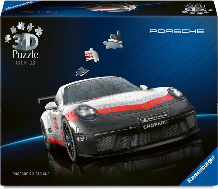 Ravensburger 3D Puzzle 108 Teile - Iconics: Porsche 911 GT3 Cup (108 Teile)
