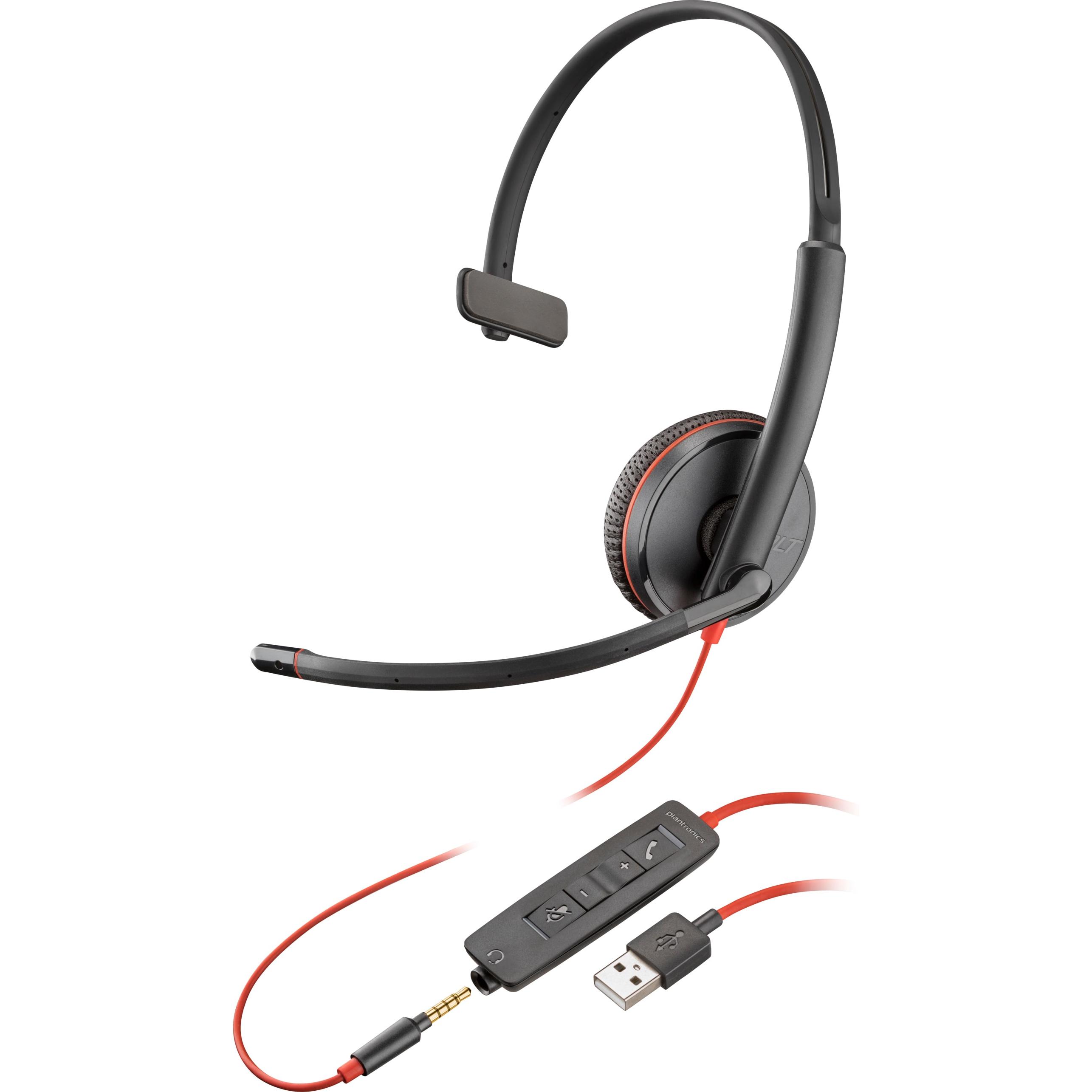 Poly BW 3215 MONO USB-A HS (Kabelgebunden, USB-A), Office Headset, Schwarz