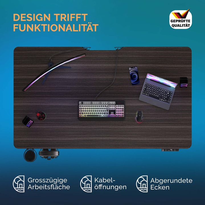 Actual product image Casaria Desk (110 x 60 x 118 cm)