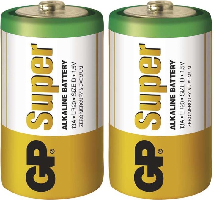 Produktbild GP Batteries Super (2 Stk., D, 1300 mAh)