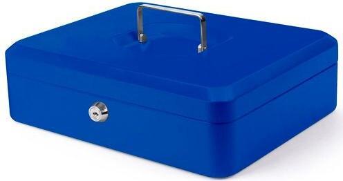 Actual product image pavo Cash box, blue, dimensions: (W)300 x (D)240 x (H)90 mm