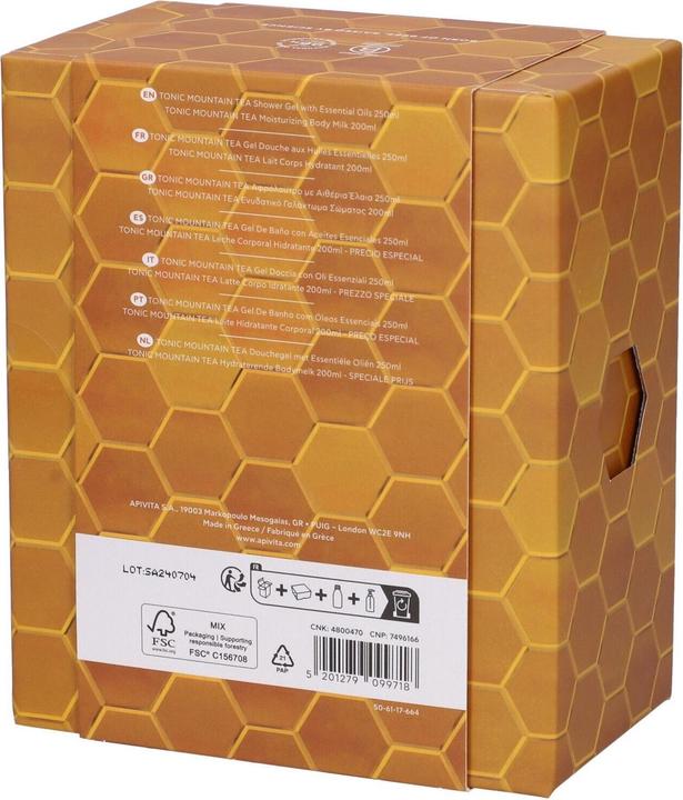 Immagine prodotto Apivita Promo Body Treats Tonic Mountain Tea Shower Gel 250ml e Body Lotion 200ml (250 ml)