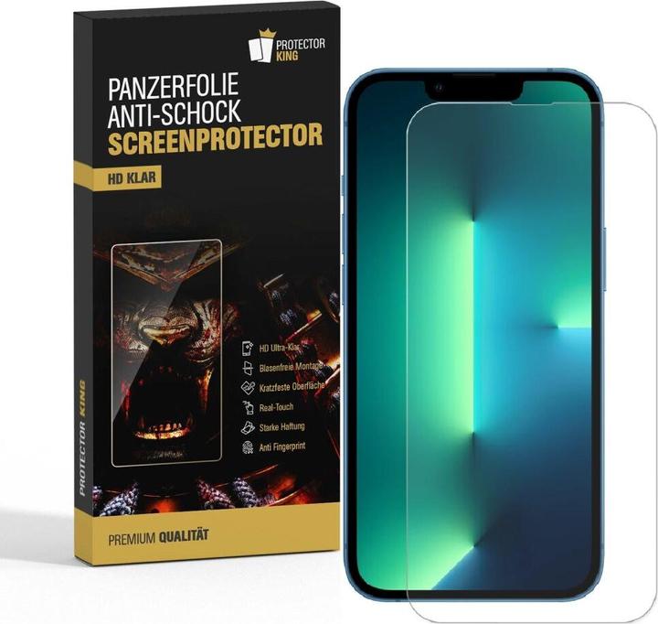Protectorking 3x 9H Panzerglas flexibel HD Klar (3 Stück, Apple iPhone 13 Pro)