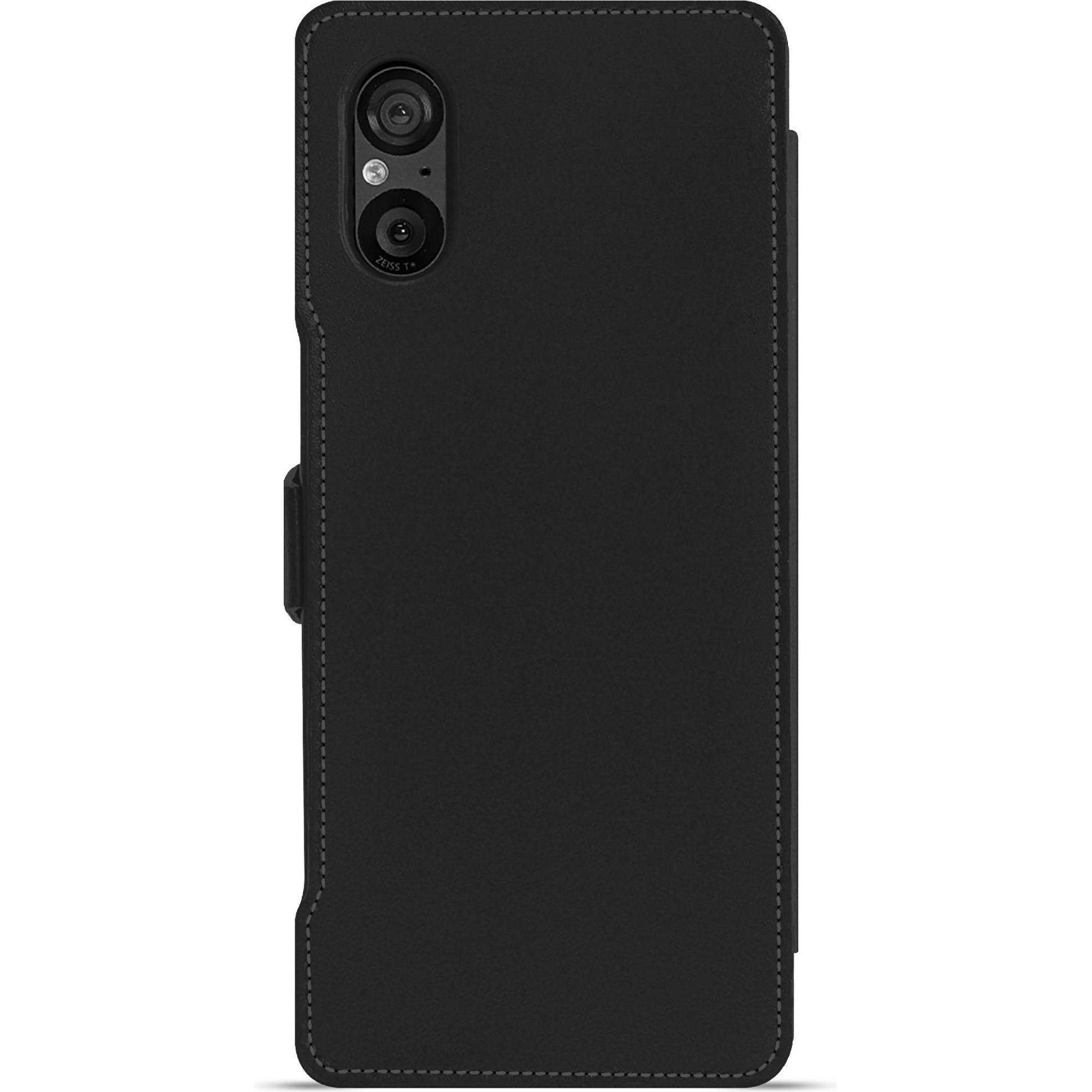 Thumbnail - Noreve Lederschutzhülle horizontal (Sony Xperia 5 V), Smartphone Hülle, Blau