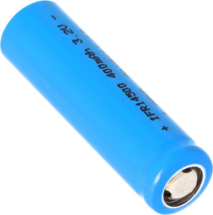 Immagine prodotto Efest Batteria ricaricabile IFR14500 - AA, Flat Top (senza testa) terminale positivo piatto (1 pz., 400 mAh, Accumulatore di carica elettrica)