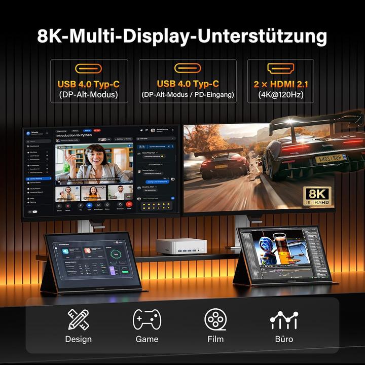 Image du produit Geekom A9 Max (1000 Go, 32 Go, AMD Ryzen AI 9 HX 370, Radeon 890M)