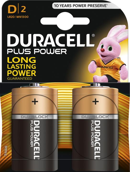 Image du produit Duracell Plus (2 pcs, D, 15000 mAh)