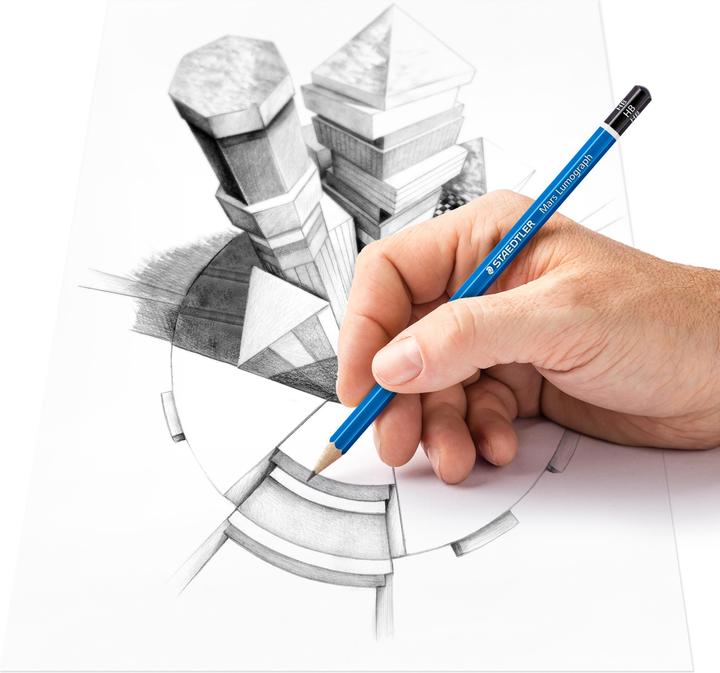 Produktbild Staedtler Mars Lumograph 100 Zeichenbleistifte (2 mm, B, F, H, 4B, 3B, 6B, 5B, 2B, 2H, 12B, HB, 7B, 12 x)