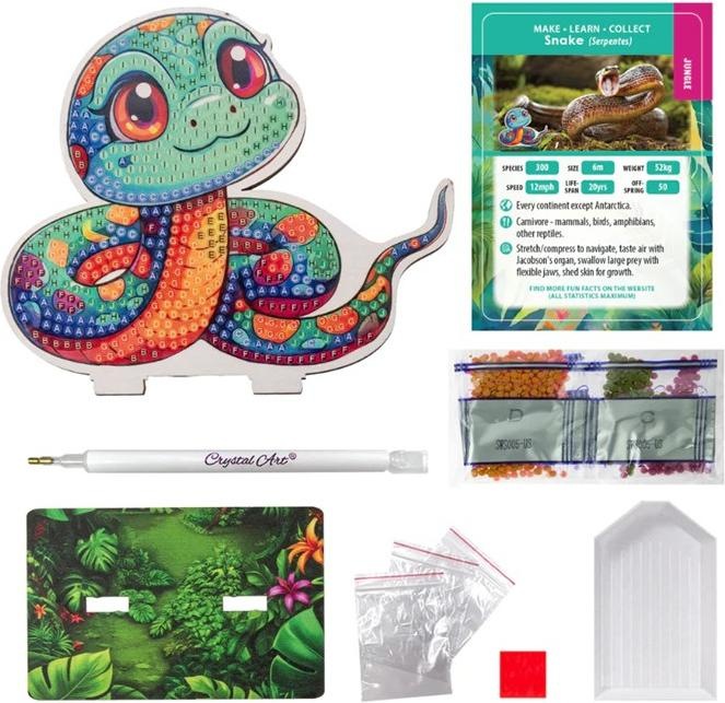 Actual product image Craft Buddy Jungle Schlange, Crystal Art Buddy, ca. 11x8cm