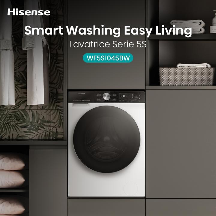 Immagine prodotto Hisense WF5S1045BW (10.50 kg, A sinistra)