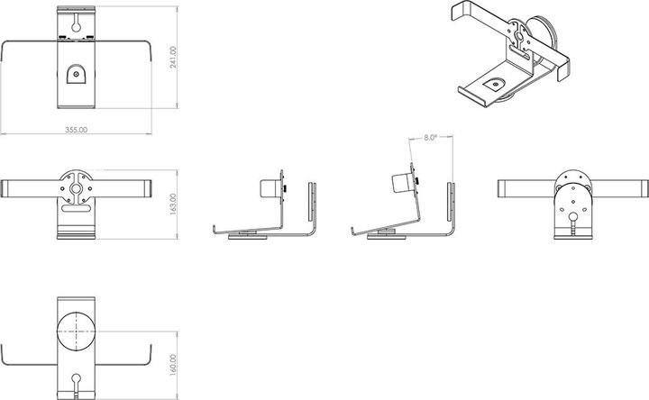 Produktbild Multibrackets Sonos Play 5 Wandhalter, Metall/Aluminium/1850 (1 Stk., Wandmontage, Neigbar)