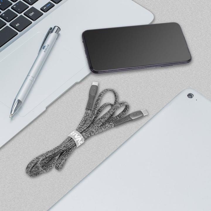 Produktbild Rivacase Flaches Nylon-Ladekabel (1.20 m, USB 2.0, 60 W)