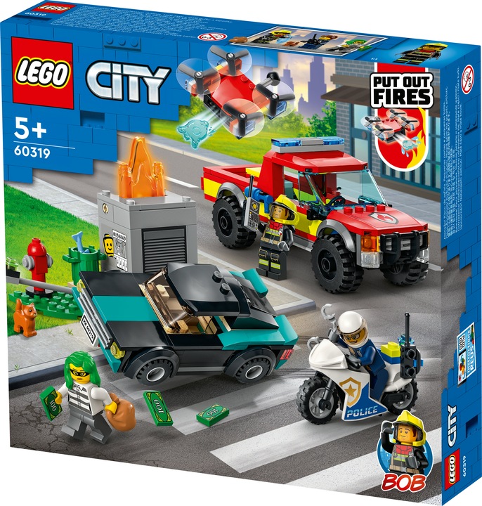 Produktbild LEGO Löscheinsatz und Verfolgungsjagd (60319, LEGO City)