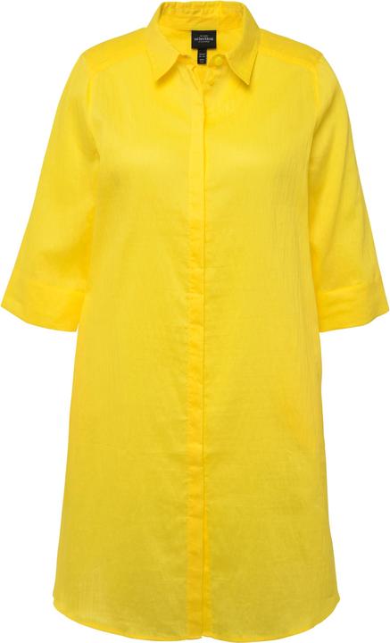 Produktbild Ulla Popken Longbluse, Leinenmix, A-Linie, Hemdkragen, 3/4-Arm (42, 44)