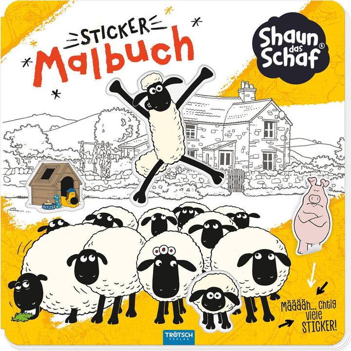 Actual product image Shaun the sheep sticker colouring book Colouring book with stickers