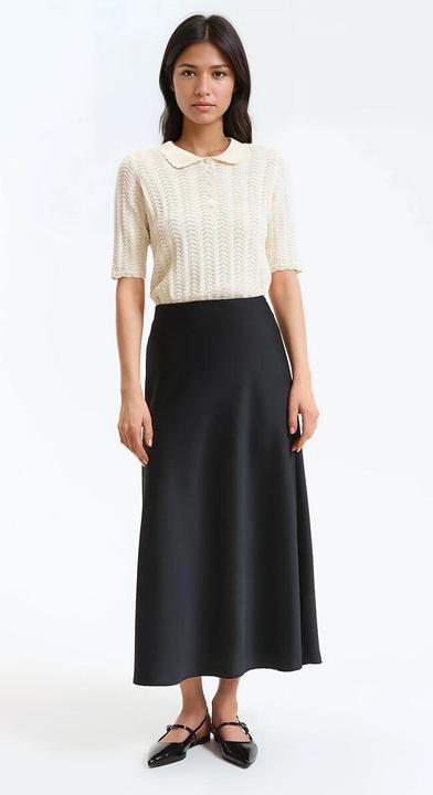 Image du produit La Redoute Collections Maxi-jupe évasée en satin mat (42)