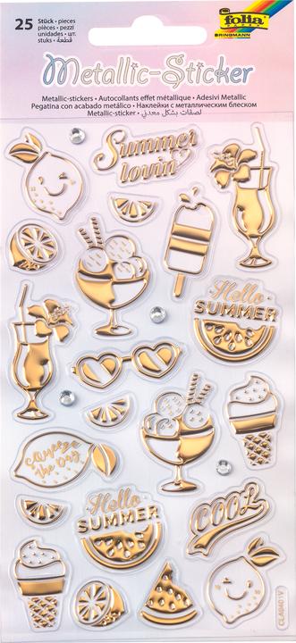 Actual product image Folia Metallic sticker Summer Loving, sheet size: 95x175 mm