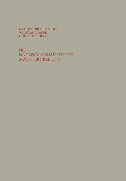Produktbild Die nationalsozialistische Machtergreifung (Deutsch, Karl D. Bracher, 1962)