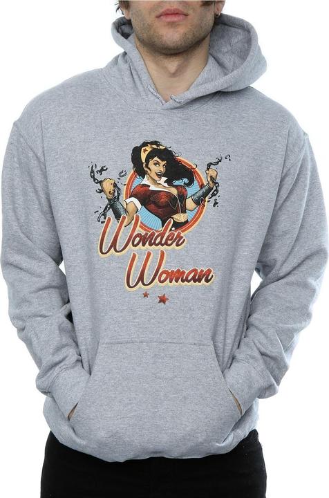 Actual product image Mens DC Bombshells Wonder Woman Badge Hoodie (XXL)