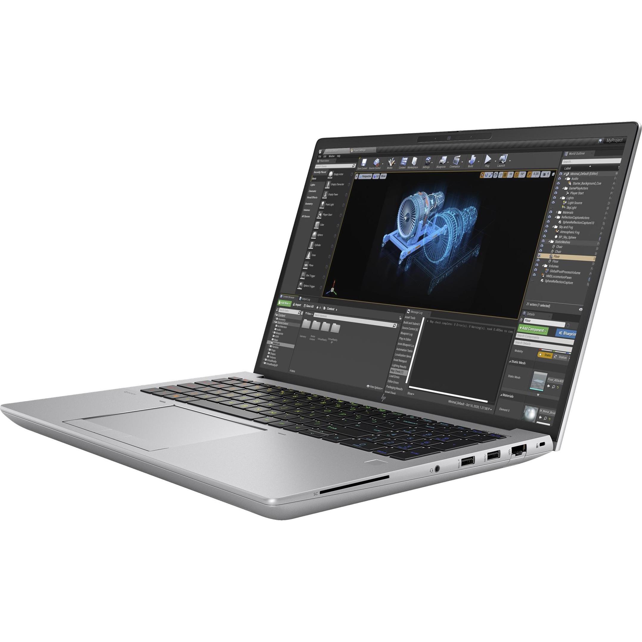 HP ZBook Fury 16 G10 (16", Intel Core i9-13950HX, 32 GB, 1000 GB, DE), Notebook, Silber