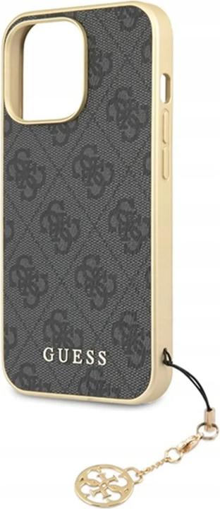 Produktbild Guess GUHCP14LGF4GGR iPhone 14 Pro 6,1" szary/grey hardcase 4G Charms Collection (Apple iPhone 14 Pro)