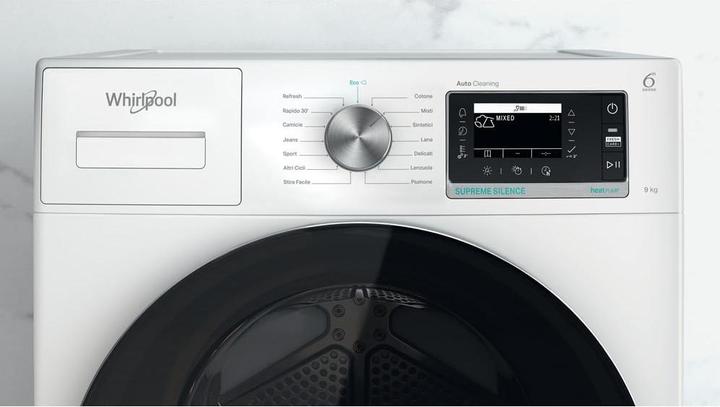 Actual product image Whirlpool Supreme Silence W7X D95WR IT tumble dryer Free installation Front loading 9 kg A (9 kg)