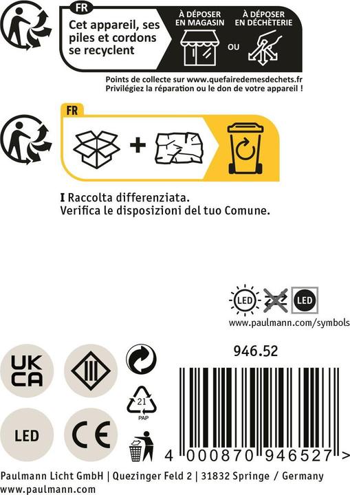 Image du produit Paulmann Luminaires Solar lettre c (20 lm, IP44)