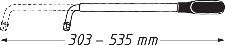 Produktbild HAZET Ausziehbarer Radmuttern-Schlüssel 772 ∙ Vierkant 12,5 mm (1/2 Zoll) ∙ 535 mm