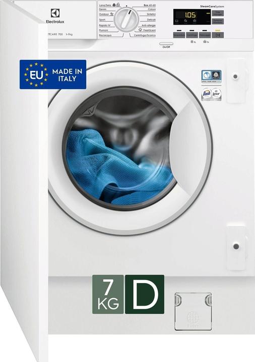 Image du produit Electrolux EW7F572WBI Lave-linge Chargement frontal 7 kg 1151 tr/min D Blanc (7 kg, Gauche)