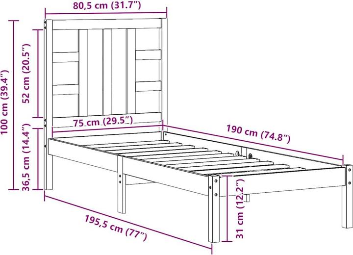 Produktbild vidaXL Mahala (75 x 190 cm)