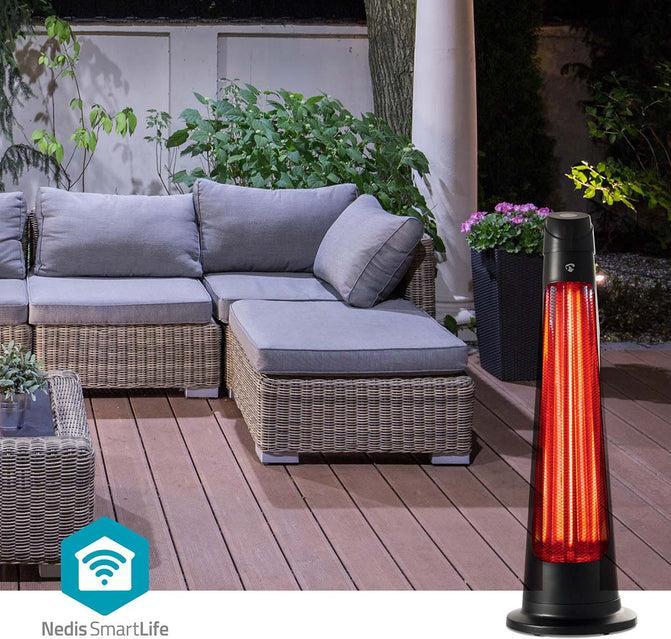 Actual product image Nedis SmartLife patio heater | Wi-Fi | 1200 W | 2 heat settings | oscillation | trip protection (1200 W)