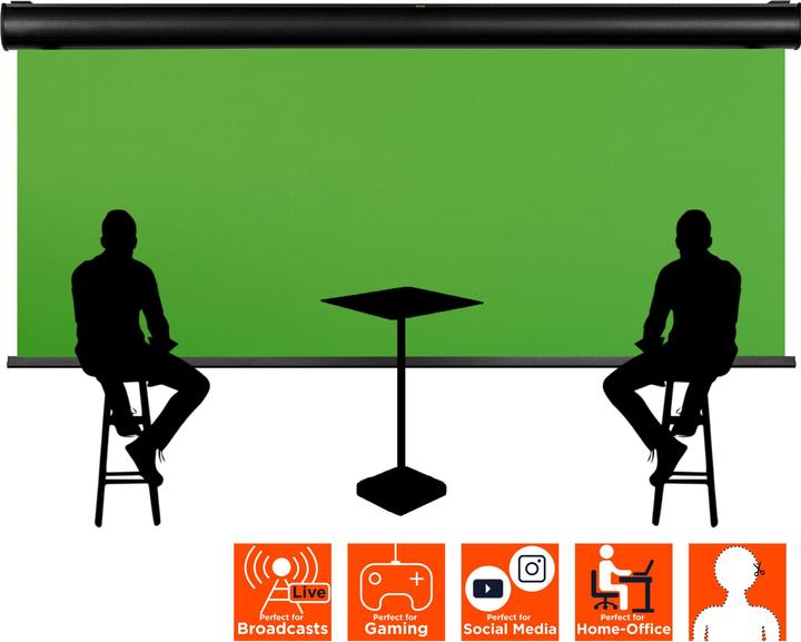Actual product image Celexon Motor Chroma Key Green Screen, 400x300cm (157.48", 4:3)