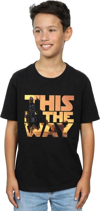 Produktbild Star Wars The Mandalorian The Way Poster Text TShirt Jungen (152, 158)