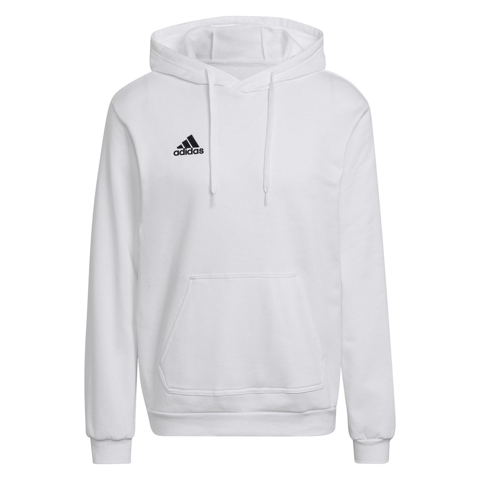 Adidas, Mannen, Springer, Entrada 22 Sweat Hoodie HG6302 Białe Xxl, Wit, Zwart, (Xxl)