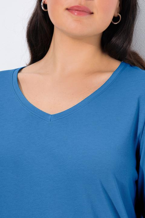 Produktbild Ulla Popken Shirt, Slim, V-Ausschnitt, Langarm (54)