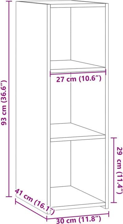 Actual product image vidaXL Sideboard (30 x 41 x 93 cm)
