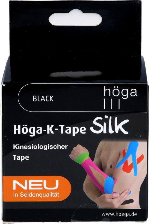 Actual product image Höga K-Tape Silk 5cmx5m black KinesiologyTape, 1 pc. plaster (1 x)