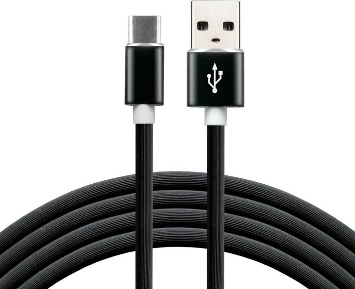 Produktbild Everactive USB-C Kabel 1m - Schwarz Silikon Schnellladeunterstützung 3A - CBS-1CB (1 m, USB 2.0)
