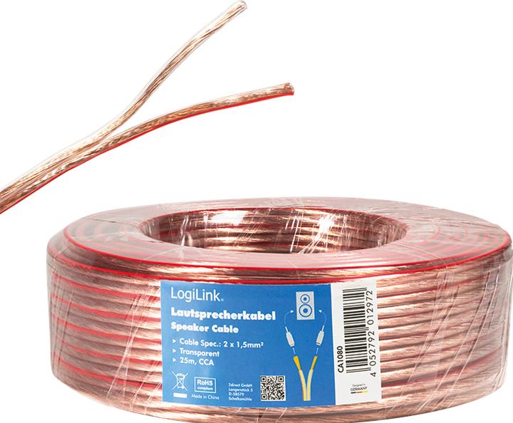 Produktbild LogiLink CA Lautsprecherkabel (25 m, 1.50 mm²)