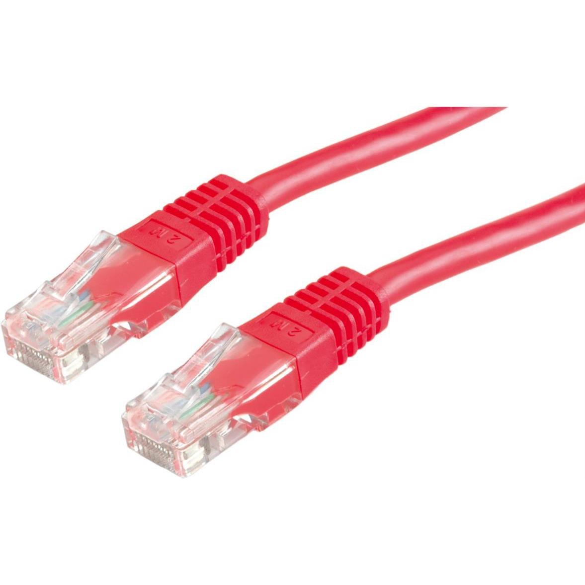Value UTP-Patchkabel konf. Kat. 6, rot 0,5 m (U/UTP, CAT6, 0.50 m), Netzwerkkabel