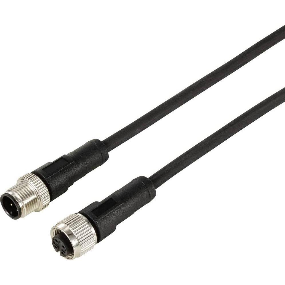Thumbnail - Tru Components TC-12833012 Sensor-Aktor-Verlängerungsleitung M12 Stecker gerade, Elektronikkabel + Stecker, Schwarz