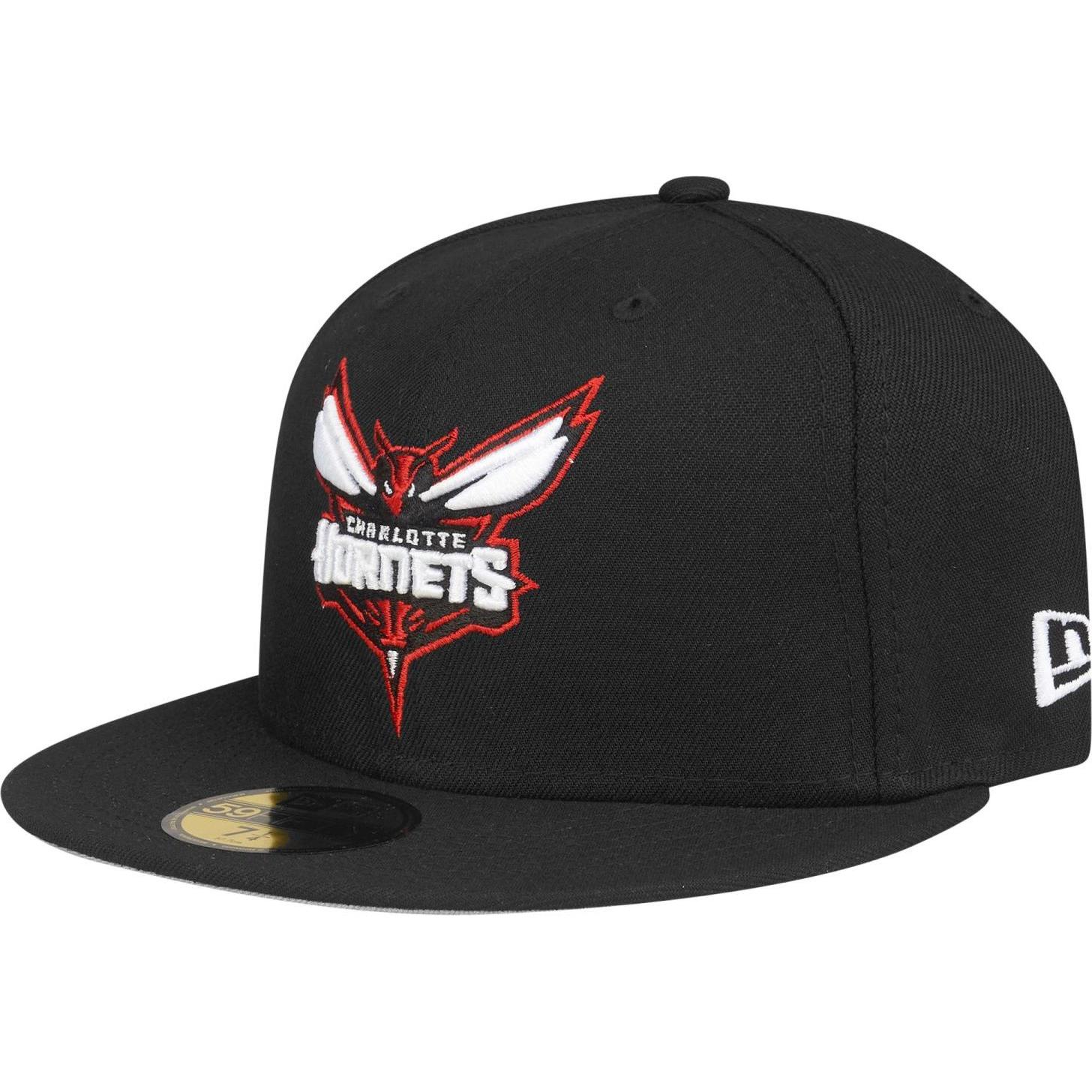New Era, Herren, Cap, 59Fifty Fitted Cap - NBA Charlotte Hornets - 6 7/8, Schwarz, (6 7/8)
