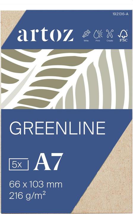 Actual product image Artoz Greenline Pkg 5 Business Cards A7 desert (A7)