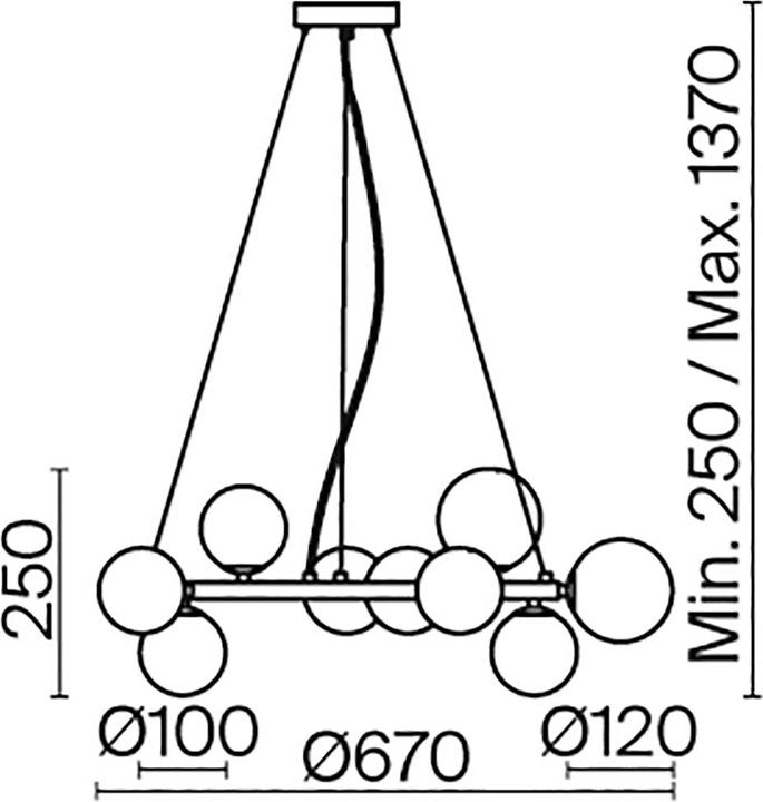 Produktbild Maytoni Dallas Pendelleuchte, Hängeleuchte 11x G9 Gold-Farbe (G9)