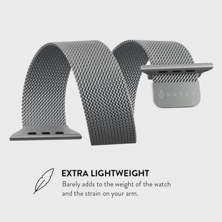 Image du produit Burga Apple Watch Band Metal Mesh Silver 38mm / 40mm / 41mm (38 mm, 40 mm, 41 mm, Acier inoxydable)