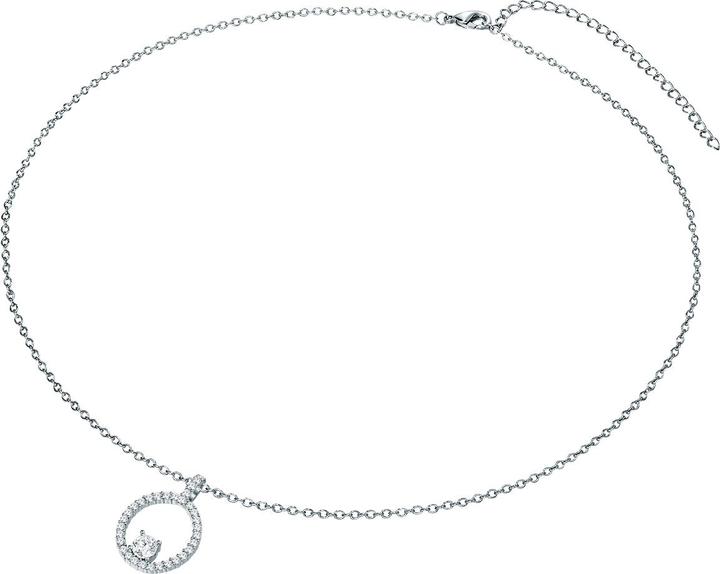Actual product image Lulu & Jane Ladies brass ornamented with crystals by Swarovski® silver 42.0 cm base chain + 7.0 cm extender (Brass, 42 - 49 cm)