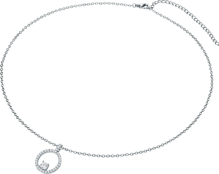Produktbild Lulu & Jane Damen Messing verziert mit Kristallen von Swarovski® silber 42,0 cm Basiskette + 7,0 cm Verlängerung (Messing, 42 - 49 cm)