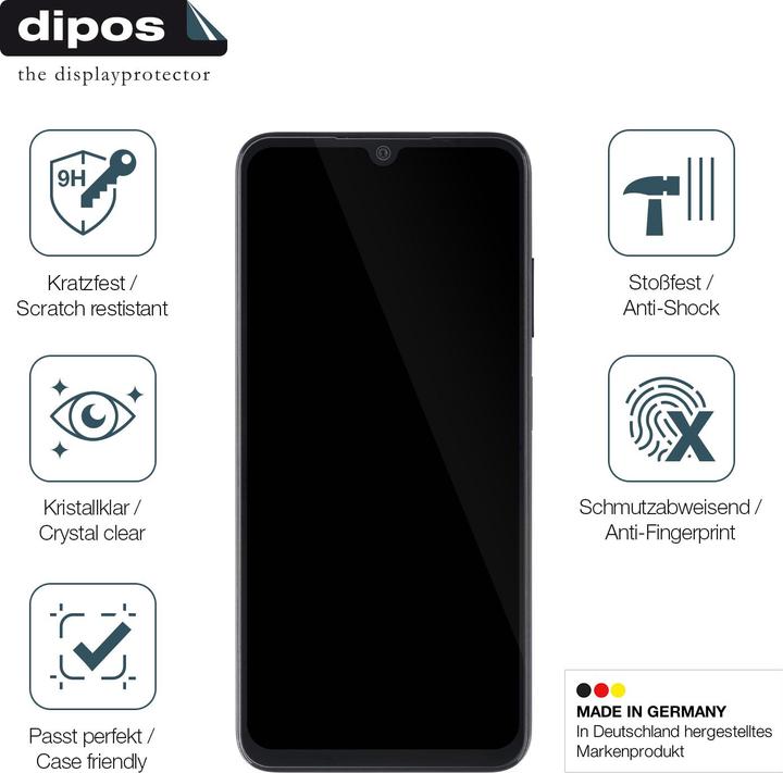 Produktbild Dipos Anti-Shock Displayschutz 9H (1 Stück, Samsung Galaxy A05s)
