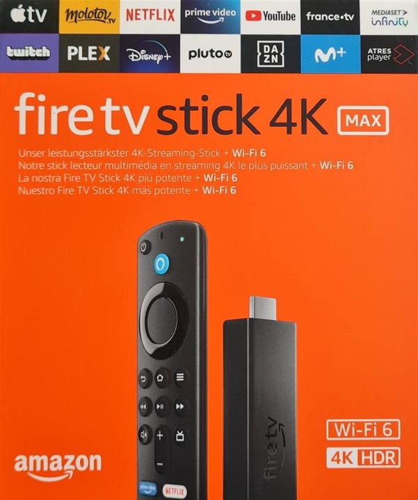 Immagine prodotto Amazon Fire TV Stick 4K Max (8 GB, Sistema operativo antincendio)